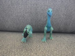 Dinosaur Train OLLIE 118 & OREN 119 Ornithomimus figure lot 2010 Learning Henson