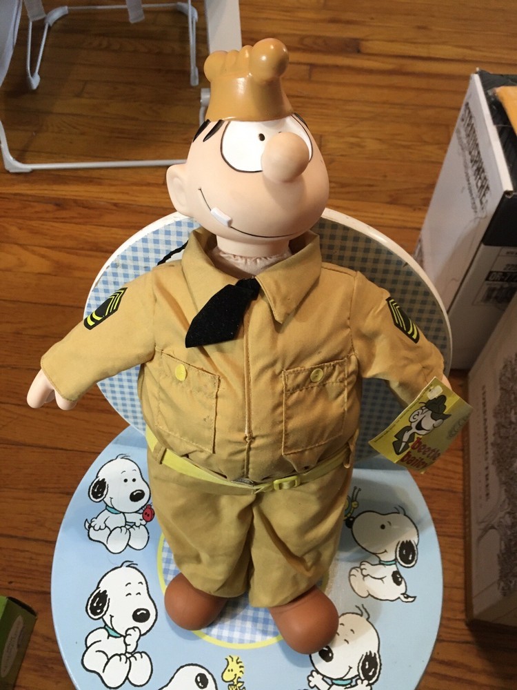 Vintage Sugarloaf Beetle Bailey 15” Plush Dolls Sarge 1997 With Hang Tag