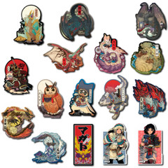 Capcom Monster Hunter Rise Ukiyo-e B-Side Label Sticker 15 Types japan limit NEW