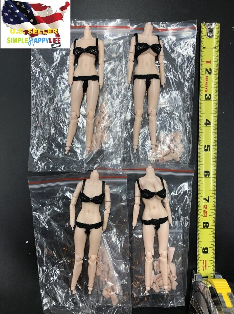 1/12 SCALE Flexible Joint Female Body Pale/Suntan Figure 6″ Model XL bust ❶USA❶