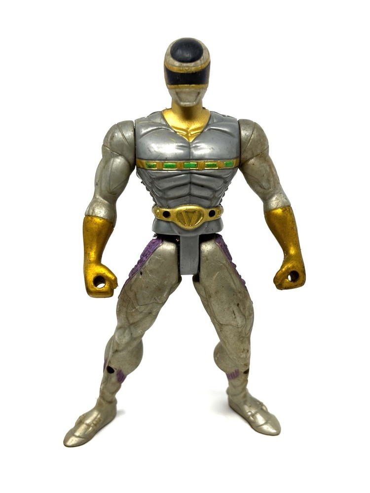 BANDAI 1997 POWER RANGERS SPACE ZHANE SILVER BATTLIZED 5.5″ LOOSE FIGURE! G6
