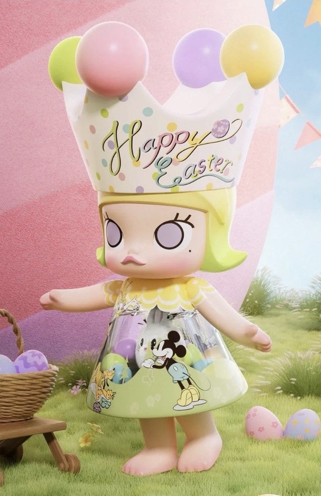 Authentic POP MART Happy Easter Mickey & Friends Royal Molly 400% Mega NEW