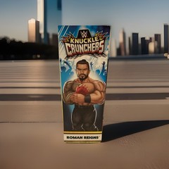 Mattel WWE Knuckle Crunchers Roman Reigns Action Figure w/ Stretcher Ages 6+