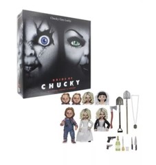 NECA ULTIMATE CHUCKY & TIFFANY 7” SCALE ACTION FIGURE 2 PACK SET BRIDE OF CHUCKY