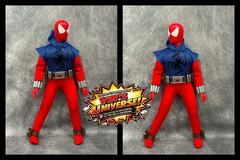 Custom 8″ Mego Scale SpiderMan Peter Parker Ben Reilly Scarlet Spider-Man & Case