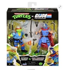 Playmates TMNT x G.I. JOE Mashup Complete Set of 4 Cobra Clash 2-Packs NEW