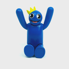 Rainbow Friends Happy Blue Action Figure 5″ Series 1 Phat Mojo Roblox