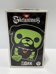 Skelanimals Maxx The Bulldog Glow In The Dark Puppy Dog Vinyl Figure Series 1