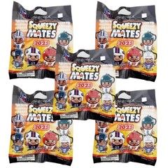 NFL Squeezy Mates 2025 Football Clip-Ons – Lot of 5 Sealed Blind Bags