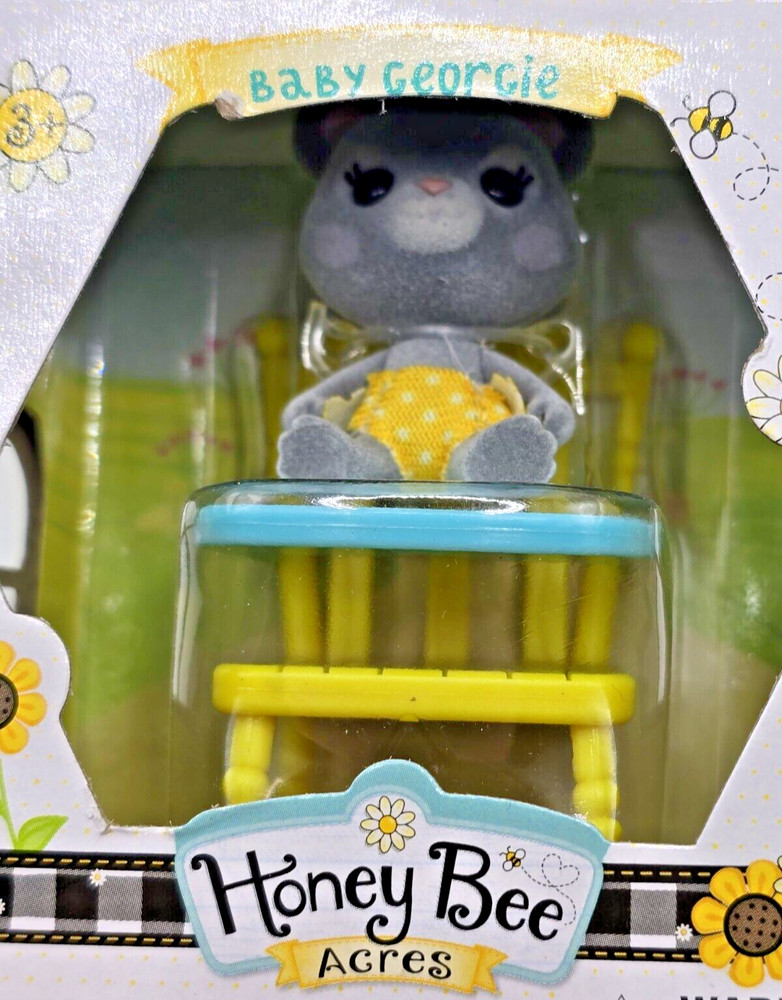 Honey Bee Acres Baby Georgie Bear Cub Fuzzy Figurine Collectible Doll New In Box