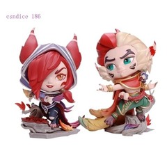 League Of Legends LOL Xayah & Rakan Couple Figure Doll – Game Peripherals Toy，