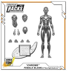 Vitruvian H.A.C.K.S. Character Blanks Chrome Female 1:18 Scale Action Figure