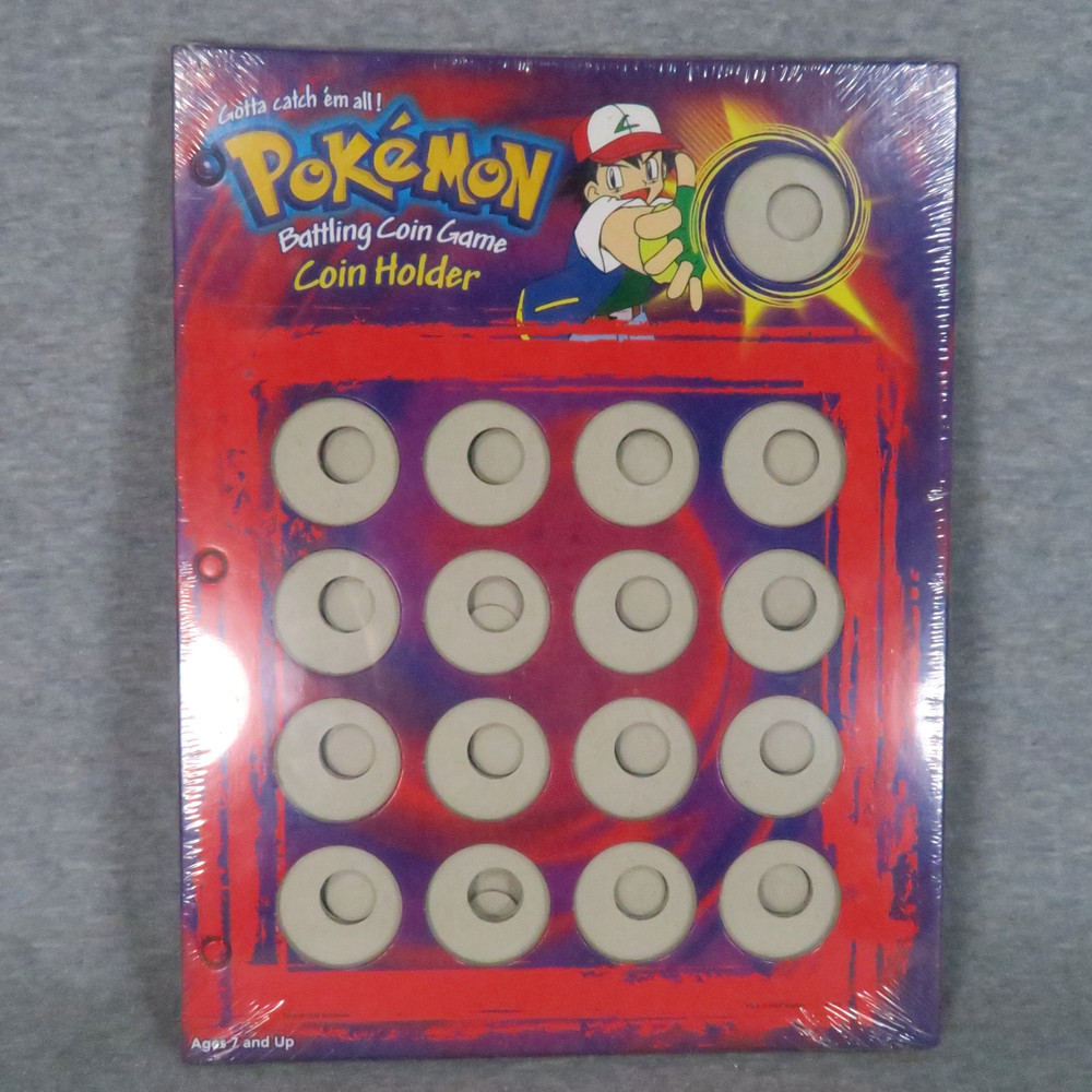 Vintage Pokemon Battling Coin Game 3 Coin Holders 1999 Milton Bradley Set 1 NEW