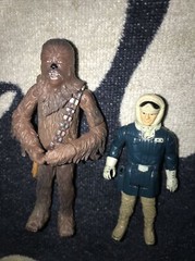 Star Wars 1980 Han Solo Hoth +Chewbacca Cloud City Capture Figure Hasbro 2001