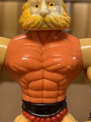 Vintage 80s MOTU KO Galaxy Heroes Wrestler Warrior Huk Orange Chest Variant READ