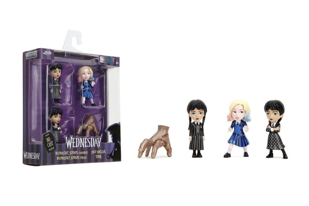 Wednesday 2.5″ 4-Pack Die-Cast Figures, Toys for Kids and Adults