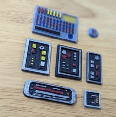 7x Control Panels for 3.75 IN FIGURE DIORAMA