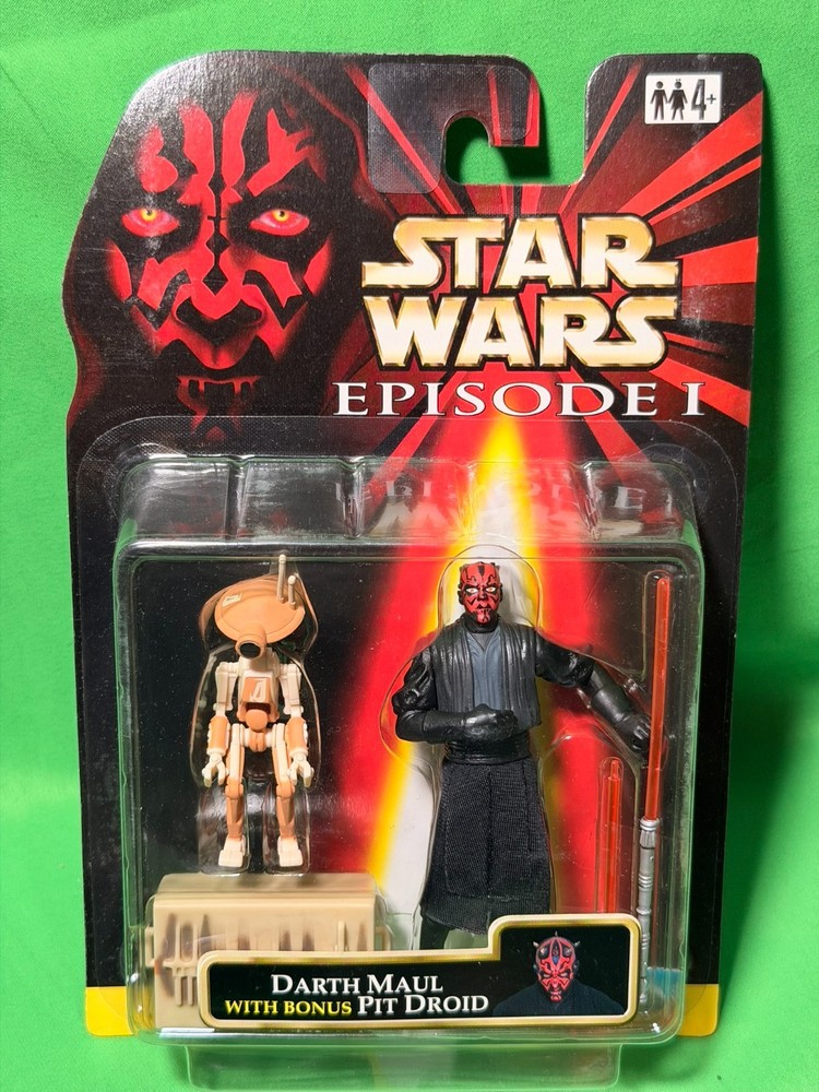 Star Wars Episode 1 Darth Maul with Bonus Pit Droid Tan Exclusive RARE