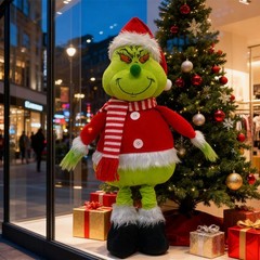 The Grinch Christmas Decoration with Extendable Legs NEW Extending Grinch US
