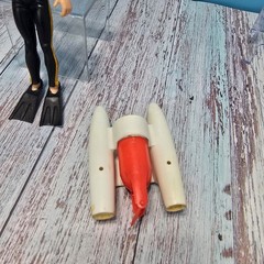Mattel Vintage 6.5” 1969 Sea Devils Rick Riley Diver Figure Fins Lot