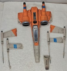 Star Wars Vintage Poe Dameron X-Wing Fighter Rise of Skywalker Parts Or Repair