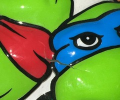 TMNT Wall Bubble Ninja Turtle Fight 1990 Mirage (Mike, Leo Raph, and Don) B6