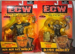 ECW OSFTM Series 2 The Dudley Boys Bubba Ray & D-Von Set Of 2 W/Yellow Bubbles