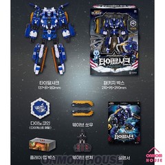 Miniforce Force Triga + Thunder Burning Storm Tidal Buster Robot Figure Set 6pc