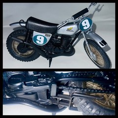VTG 74 Mattel Big Jim HONDA ELSINORE MOTORCYCLE Wolf Pack CR250 ENDURO Dirt Bike