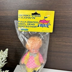 Vintage 80s Clown Toy Vinyl – Bobo The Clown – Tercom – Hong Kong