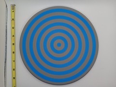 Retro Original Tron style identity disk full size prop replica Blue/Gray w stand