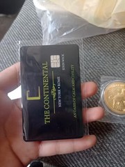 JOHN WICK CONTINENTAL ADJUDICATOR GOLD COINS HOTEL CARD COLLECTORS COSPLAY PROP