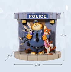 Disney Zootopia2 Officer Clawhauser & Judy Nick Figurine Shanghai Disneyland NEW
