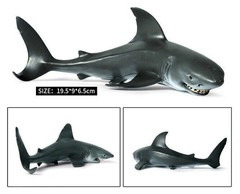 19.5cm Great White Shark PVC Toy Fish Ocean Sea Animal Figure Kids Gift