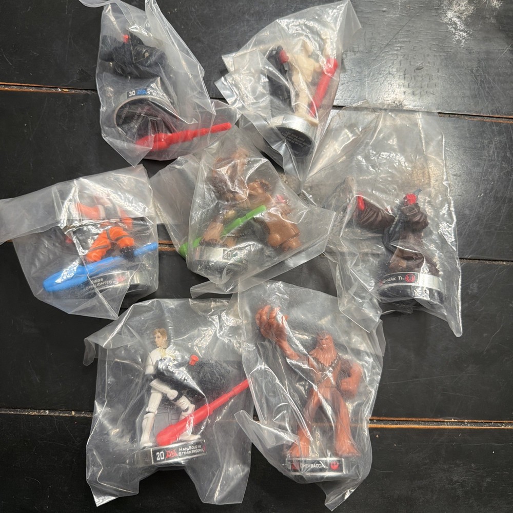 Star Wars Attacktix Lot of 7 Chrome Figures in original packaging