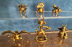 Brass Pokemon Figures – Set of 6 – Charizard, Dragonite, Ivysaur.. – From Japan