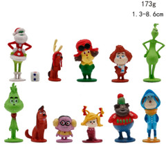 12 Piece Playset Featuring Cindy Lou Who, Max and Other Whoville Figures