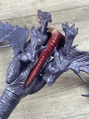 Vintage DragonHeart Medusa Dragon Purple Gold Figure Kenner 1996 2 Head