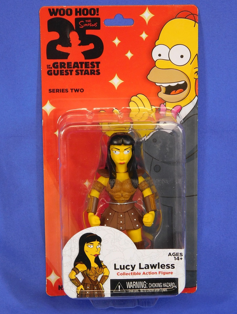 SIMPSONS 25 GREATEST GUEST STARS LUCY LAWLESS XENA FIGURE NECA SERIES 2
