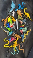 VTG Dinosaur & Snakes Toys Lot of 36 Mixed 80s 90s 00s Plastic/ Rubber Great Con