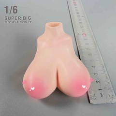 1/6 Female Pale Big Bust Breast Cover Model For 12” Action Figure Body Toy