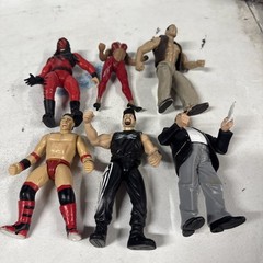 Lot of 6 WWE Wrestling figures Jakks Signature And Bone Crushing Series Kane, Dx