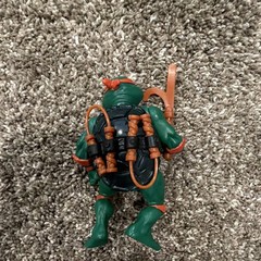 Vintage Teenage Mutant Ninja Turtles Michelangelo Action Figure w/ 2 nunchucks