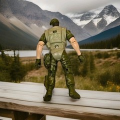Vtg Chap Mei Possible Soldier Green Beret 3.75″ Action Figure Toy