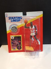 JORDAN MAGIC BIRD 1991 KENNER STARTING LINEUP NEW IN BOX WITH COLLECTOR COIN