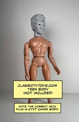 1943 Boy Custom Action Figure Head 1:9 or 1:6 Mego