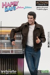 Happy Days Fonzie Henry Winkler & Juke-Box Deluxe Action Figure Infinite Statue