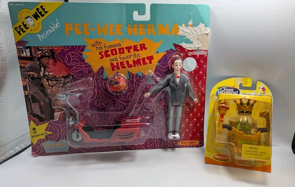 Pee Wee Playhouse Matchbox Scooter MOC + Jimmy Neutron Yokian King Lot