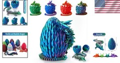 Dragon Egg Crystal 3D Printed Fidget Toy Decor Articulated Gift