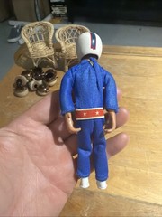 Vintage Ideal 1976 Robbie Knievel Figure W/Helmet & Belt Teenage Stuntman
